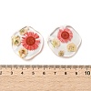 Inner Dried Flower Transparent Resin Pendants LS-RESI-A043-04B-3