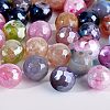 Olycraft 160Pcs 8 Colors Electroplate Natural Agate Beads Strands G-OC0003-15-4