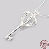 925 Sterling Silver Cage Pendant Necklaces NJEW-S415-03-1