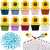 SUNNYCLUE Sunflower Silicone Knitting Needle Point Protectors DIY-SC0024-02-1