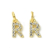 Rack Plating Alloy Rhinestone Pendants PALLOY-S187-01R-1