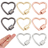 8Pcs 4 Colors Zinc Alloy Screw Carabiner Lock Charms FIND-ME0003-39-1