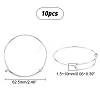 10Pcs 304 Stainless Steel Expandable Bangle for Girl Women BJEW-DC0001-03-4