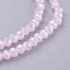 Electroplate Glass Bead Strands GLAA-F001-3x2mm-34L-3