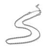 304 Stainless Steel Rope Chain Necklace for Men Women NJEW-K245-023D-1