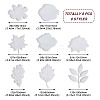 Fashewelry 8Pcs 8 Styles Flower & Leaf DIY Cup Mat Silicone Molds DIY-FW0001-25-13