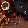 6Pcs Skull Alloy Lapel Pin Backs for Backpack Clothes JEWB-PH0001-37-4