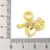 Rack Plating Brass Micro Pave Cubic Zirconia European Dangle Charms KK-P270-02C-G-3