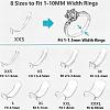 8Pcs 8 Sizes Plastic Invisible Ring Size Adjuster TOOL-YW0001-16-3