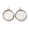 Tarnish Resistant 304 Stainless Steel Pendant Cabochon Settings STAS-K202-03E-P-2