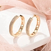 Rack Plating Brass Clear Cubic Zirconia Hoop Earrings EJEW-M090-01G-06-1