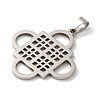 Non-Tarnish 304 Stainless Steel Pendants STAS-U010-22P-2