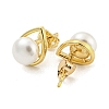 Brass Ear Studs EJEW-P2261-46G-05-2