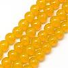 Baking Painted Glass Beads Strands DGLA-Q023-6mm-DB29-1