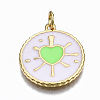 Brass Enamel Pendants KK-S362-013-NR-2