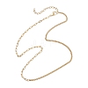 304 Stainless Steel Twisted Chain Paperclip Chain Necklaces NJEW-JN05781-02-5