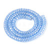 AB Color Plated Imitation Jade Glass Beads Strands GLAA-T026-3x6mm-J04-2