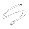 Non-Tarnish 304 Stainless Steel Owl Pendant Necklace for Women STAS-E154-20P-2