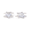 Alloy Clear Cubic Zirconia Charms ZIRC-A022-01P-2