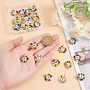26Pcs 26 Styles Acrylic & Glass Seed Beaded Pendants PALLOY-GO00034-3