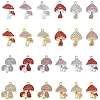 24Pcs 6 Colors Rack Plating Alloy Rhinestone Pendants FIND-FS0004-99-8