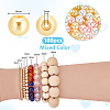Barely Pink Mix Pearlized Glass Pearl Beads HY-PH0006-8mm-01-2