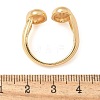 Brass Micro Pave Clear Cubic Zirconia Cuff Finger Rings for Women RJEW-B112-08G-5