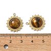 Natural Tiger Eye Pendants STAS-L080-009G-06-3