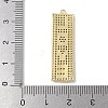 Brass Micro Pave Cubic Zirconia Pendants KK-P290-54G-3