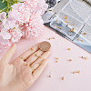 Beebeecraft 20Pcs 2 Style Brass Stud Earring Findings EJEW-BBC0001-24G-3