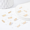 BENECREAT 16Pcs Brass Stud Earring Findings KK-BC0009-02-4