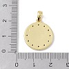 Brass Micro Pave Clear Cubic Zirconia Pendants KK-P273-15A-G-3