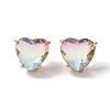 Glass Stud Earring EJEW-C077-04KCG-2