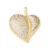 Valentine's Day Brass Micro Pave Clear Cubic Zirconia Pendants KK-E799-01D-G-1