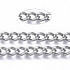 Tarnish Resistant 304 Stainless Steel Curb Chains CHS-N001-07P-4