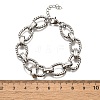 304 Stainless Steel Oval Link Chain Bracelets for Women X-BJEW-R021-09P-5
