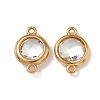 304 Stainless Steel Rhinestone Connector Charms STAS-P453-08G-M-2