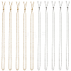 10Pcs 2 Colors 304 Stainless Steel Singapore Chain Necklace Making AJEW-SC0003-99-1