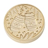 Christmas Series Wax Seal Brass Stamp Head LS-AJEW-M037-01G-13-2