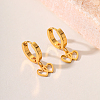 Fashionable Classic Stainless Steel Heart Hoop Earrings RL8439-2