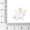 304 Stainless Steel Enamel Pendants SA-CBA08A6-01A-G-3