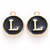 Golden Plated Enamel Alloy Charms ENAM-SZ0001-26B-L-2