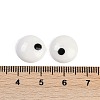 White and Black Flat Round Cartoon Resin Cabochons LS-CRES-Q009-01K-2