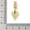 Brass Micro Pave Cubic Zirconia European Dangle Pendants KK-U047-19G-01-3