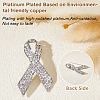 2Pcs Awareness Ribbon Alloy Rhinestone Brooches for for Backpack Clothes JEWB-FH0002-19P-5