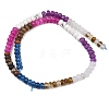 Watermelon Stone Glass & Natural Howlite & Polychrome Jasper & Dyed White Jade & White Jade Beads Strands G-Z135-C15-4