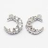 Brass Micro Pave Grade AAA Cubic Zirconia Charms ZIRC-P029-02P-NR-1