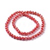 Electroplate Glass Beads Strands X-GLAA-E036-14D-3