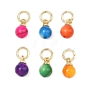 Dyed Natural Freshwater Shell Pendants PALLOY-JF05339-01-1
