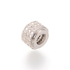 Brass Micro Pave Cubic Zirconia Beads ZIRC-S053-YS013-2-1